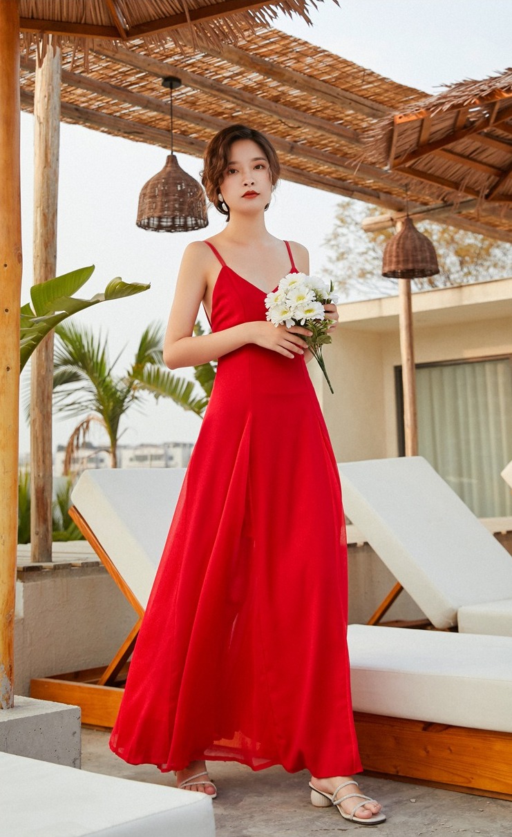 sd-17106 dress-red
